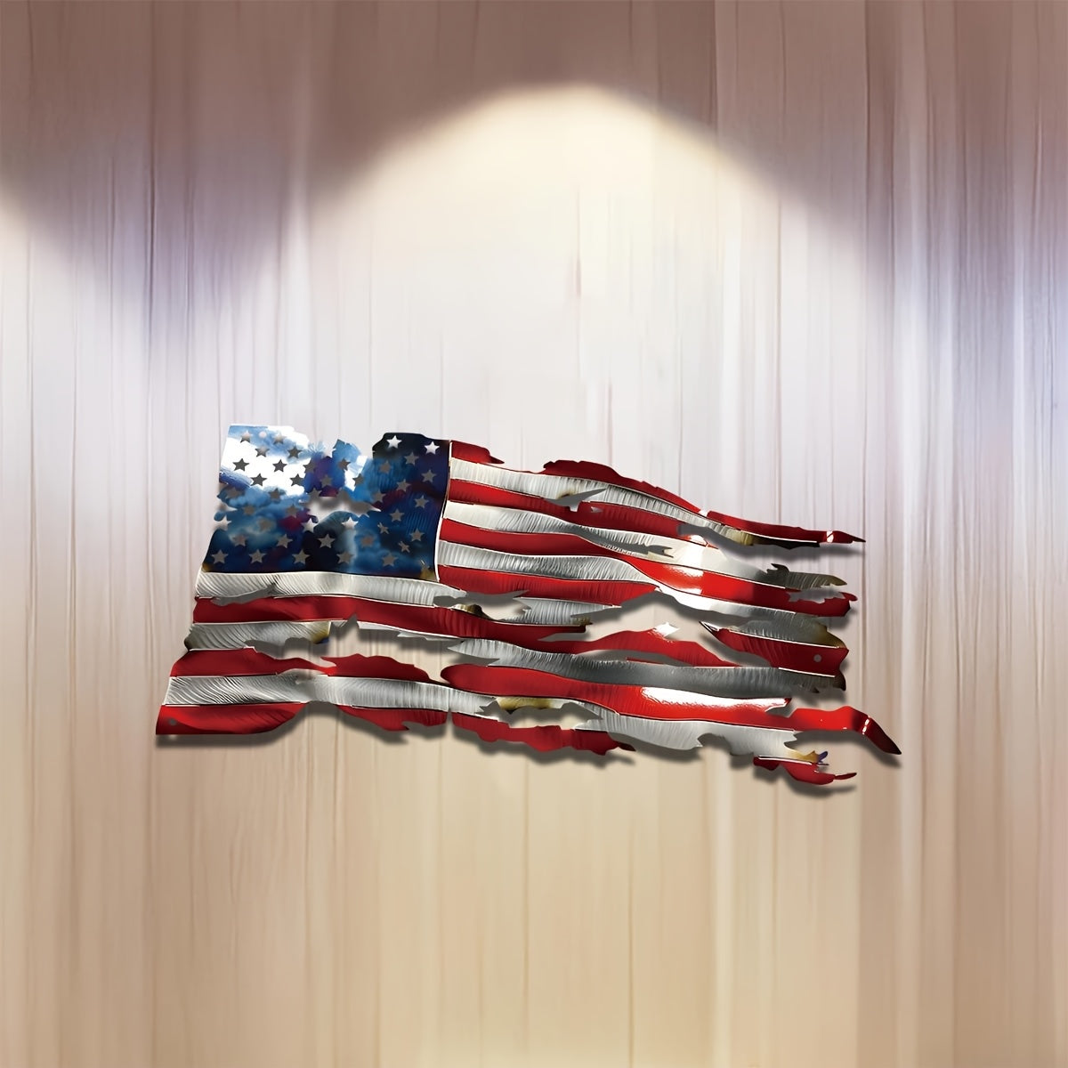 1pc - 15.75in x 7.63 in - AMERICAN PATRIOTIC METAL WALL ART|