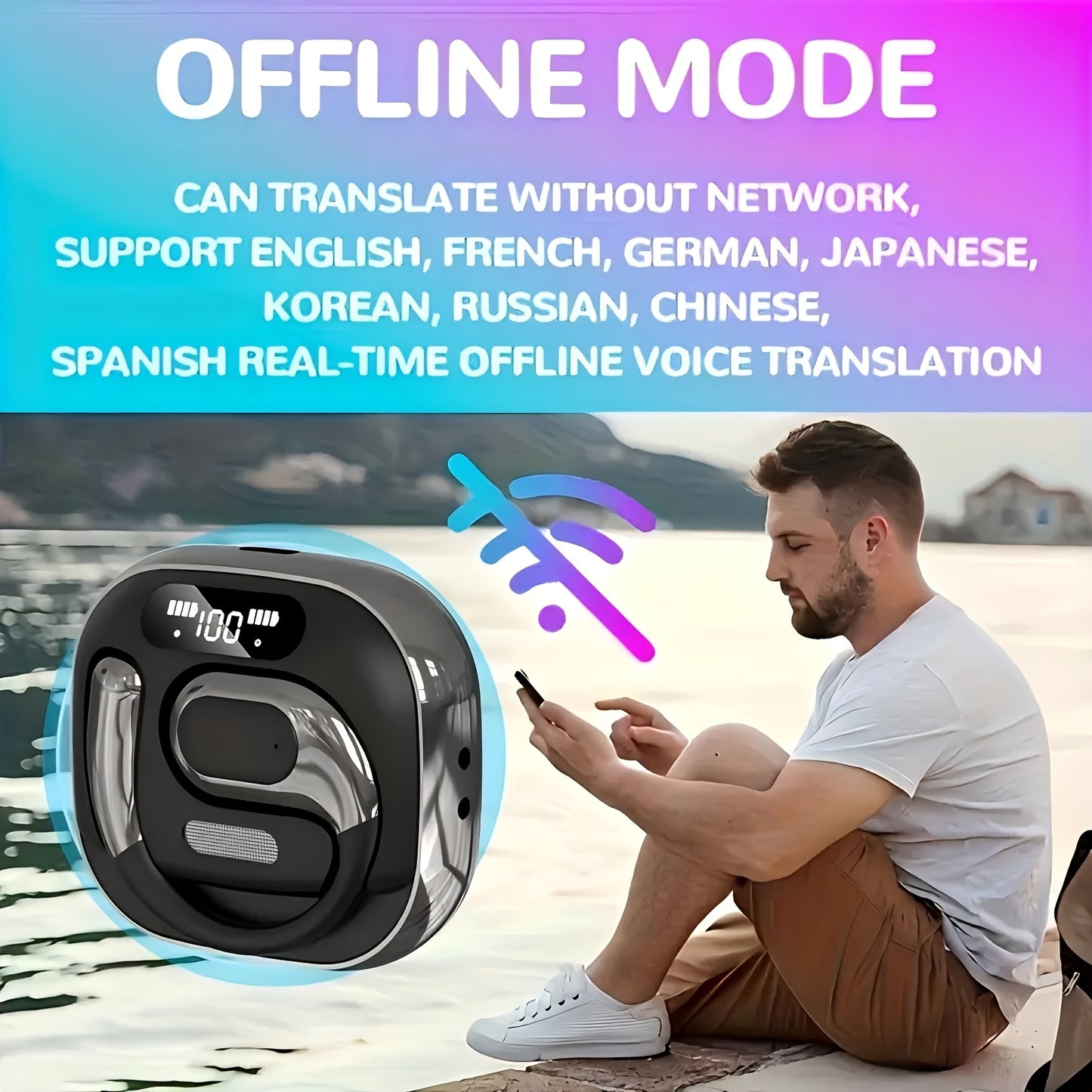 3-IN-1 - AI TRANSLATION EARBUDS, REAL-TIME 144 LANGUAGES & ACCENTS