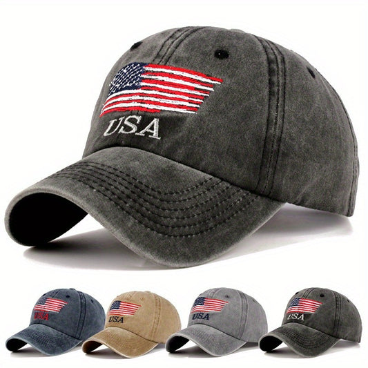 MEN'S RETRO USA FLAG BASEBALL CAP