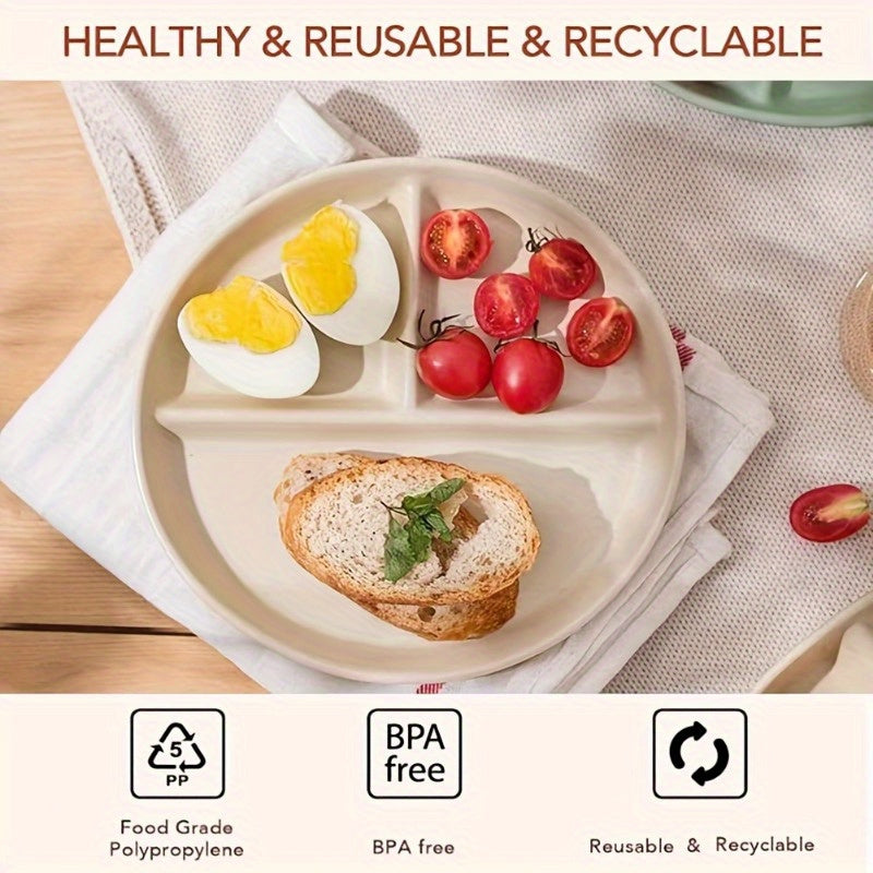 5pcs - SEPARATOR ANTI-FALL DINNER PLATE e/FOOD TRAY
