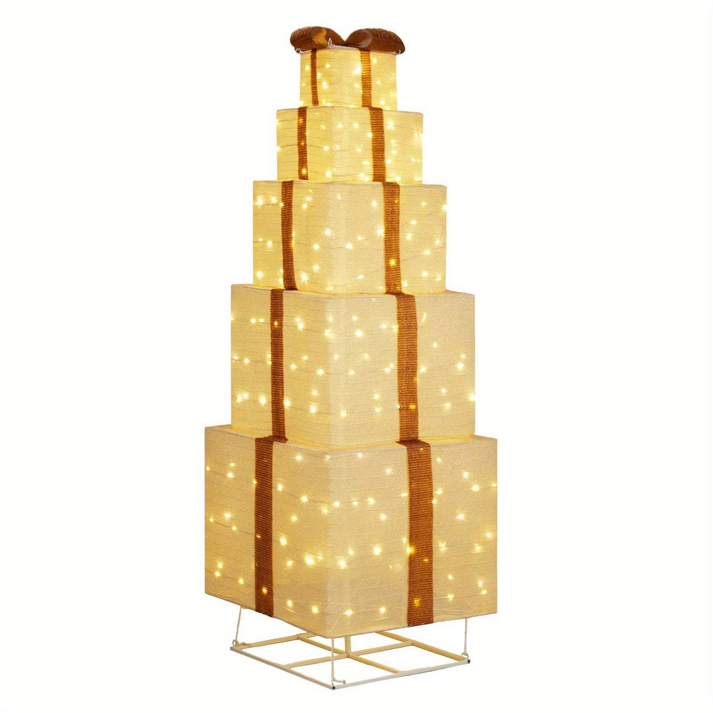 6ft - CHRISTMAS DECORATIONS LIGHTED GIFT BOX POP-UP DESIGN