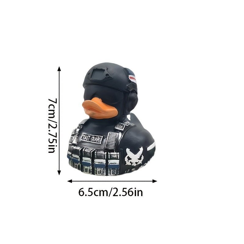 PATRIOTIC U.S. COAST GUARD MILITARY DUCK FIGURINE