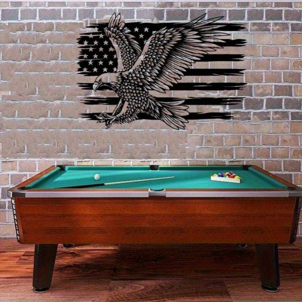 AMERICAN BALD EAGLE HANGING METAL WALL ART