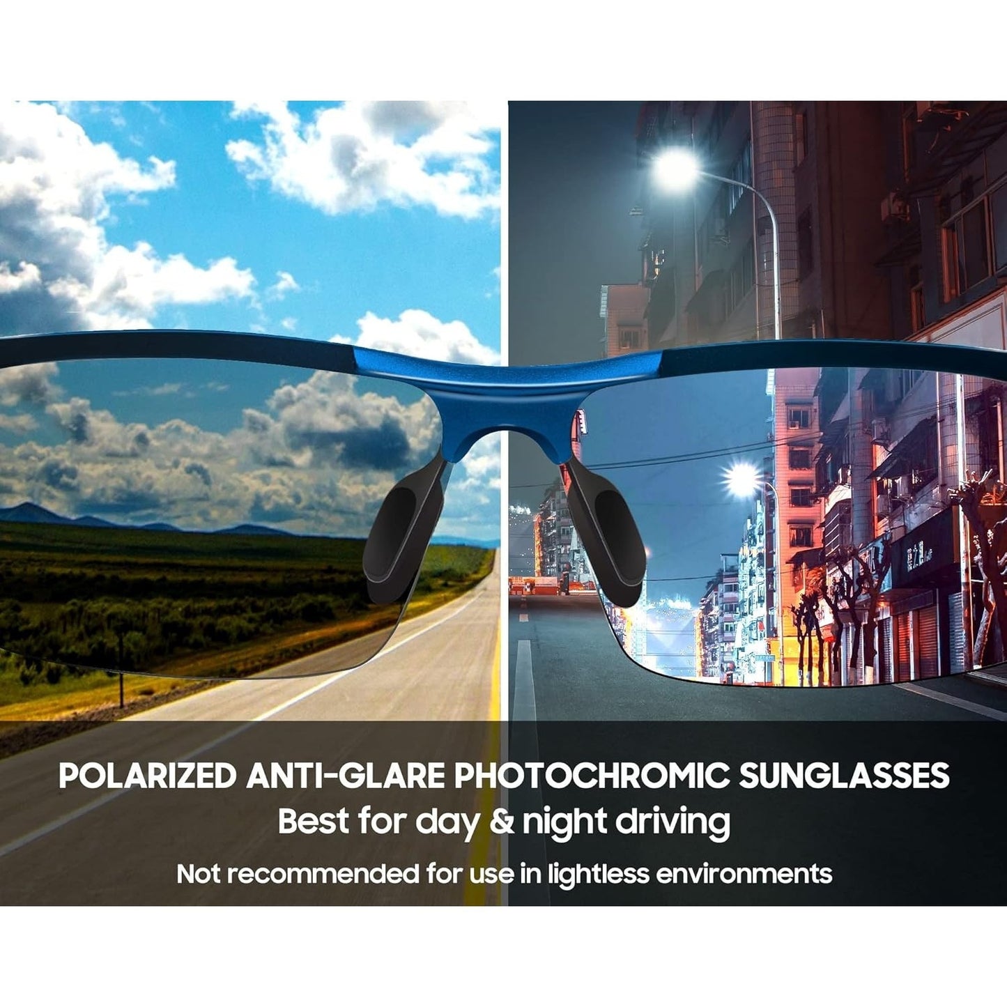PHOTOCHROMIC POLARIZED MEN'S SUNGLASSES UV400 PROTECTION