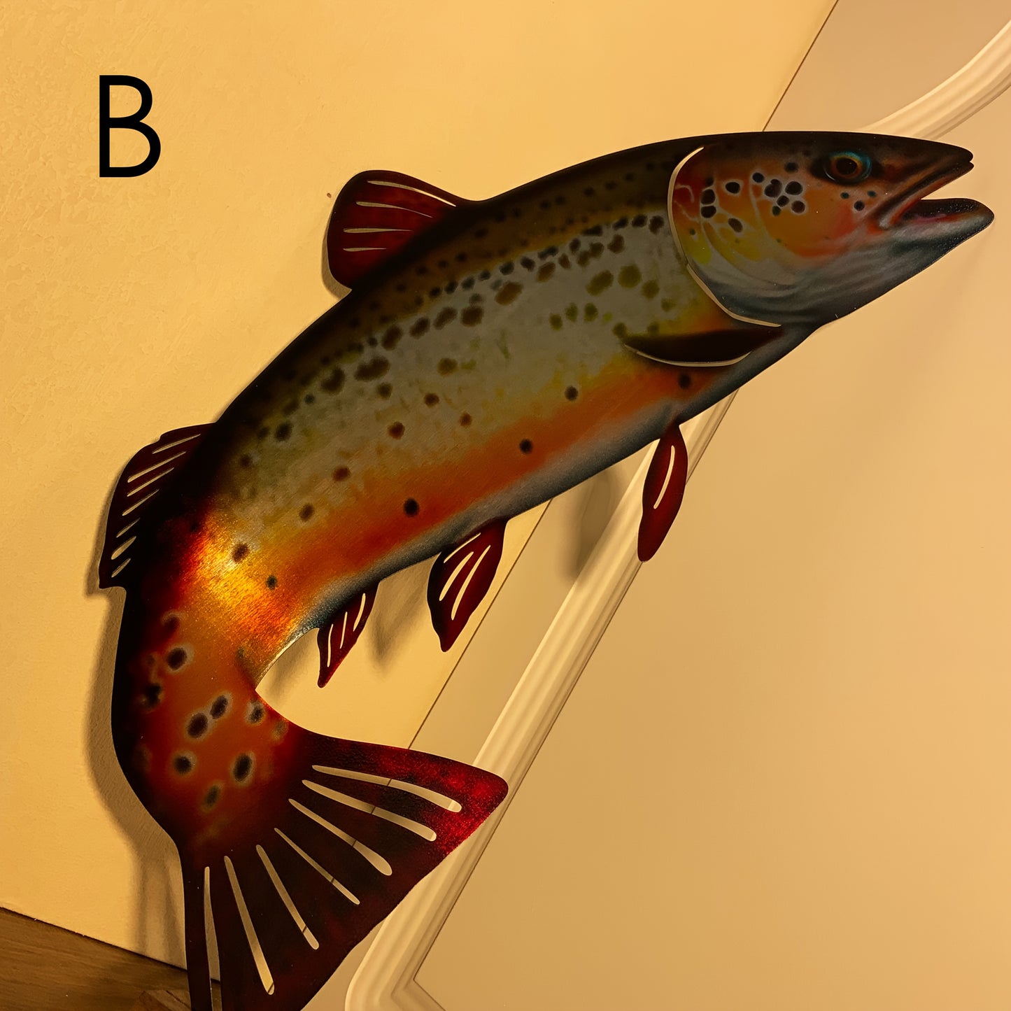 1pc - DECORATIVE RUSTIC METAL FISH WALL ART