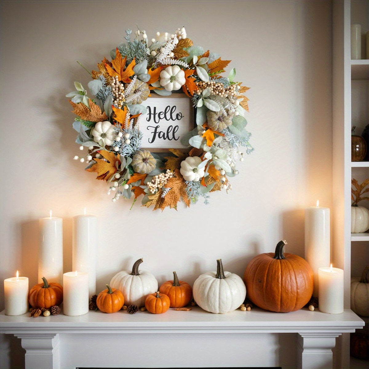 18" - CLASSIC AUTUMN/FALL/THANKSGIVING FRONT DOOR WEATHS