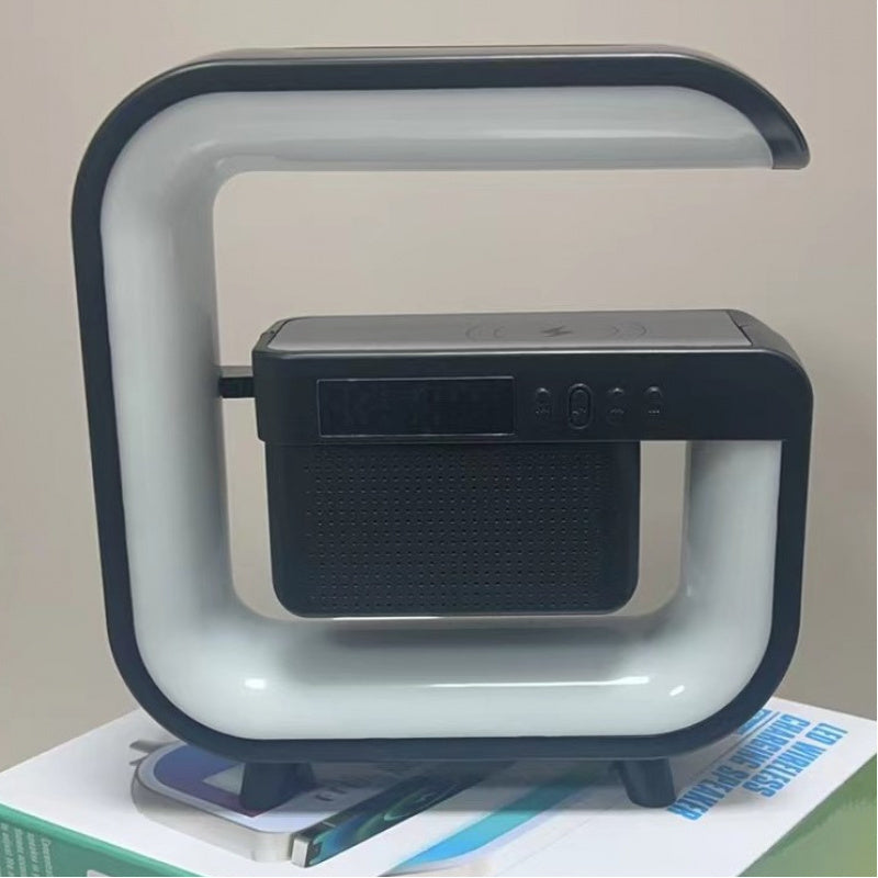 5-In-1 - WIRELESS MUSIC DESK LAMP W/ALARM CLOCK WIRELESS CHARGING