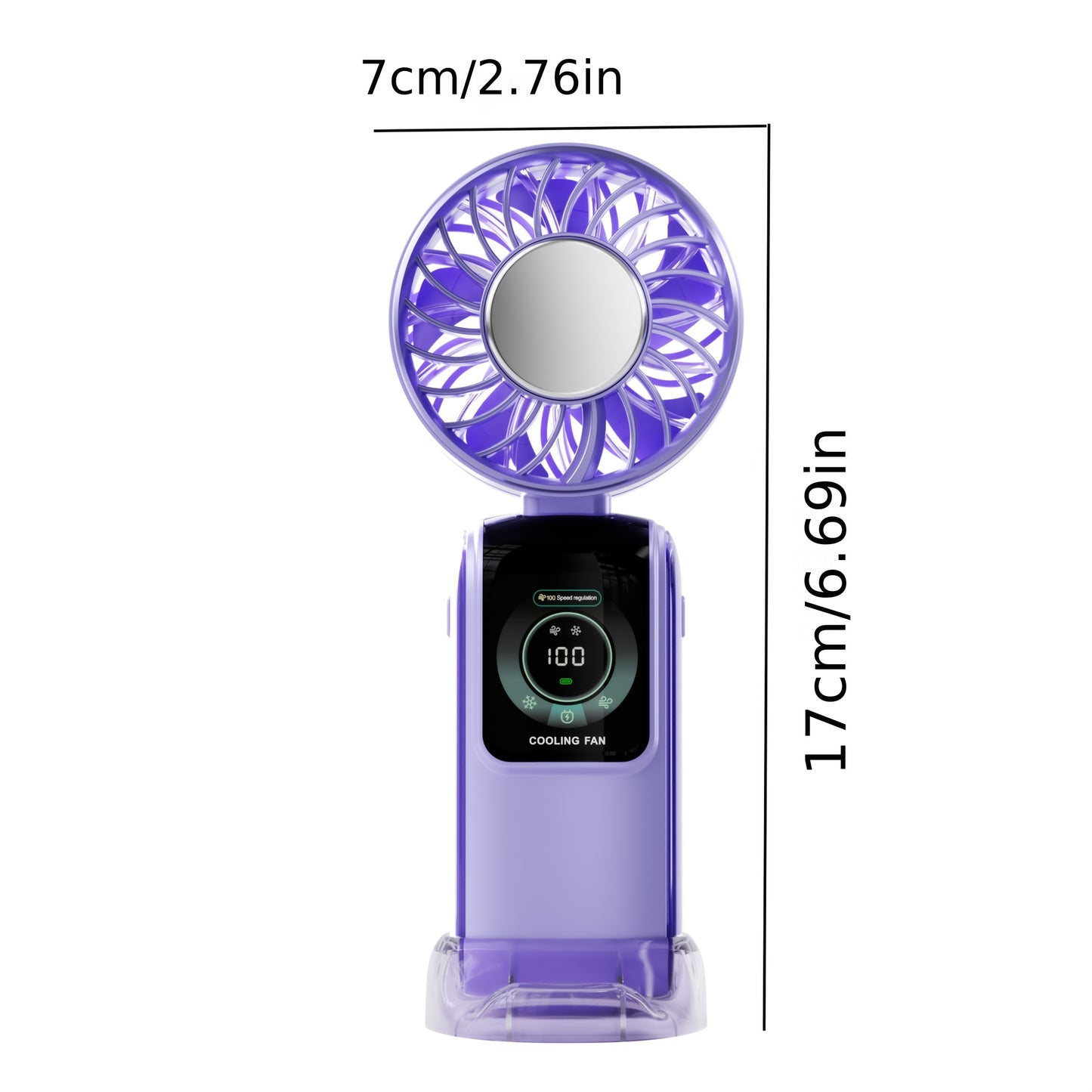 100-SPEED - PORTABLE ULTRA QUIET REFRIGERATION HANDHELD FAN