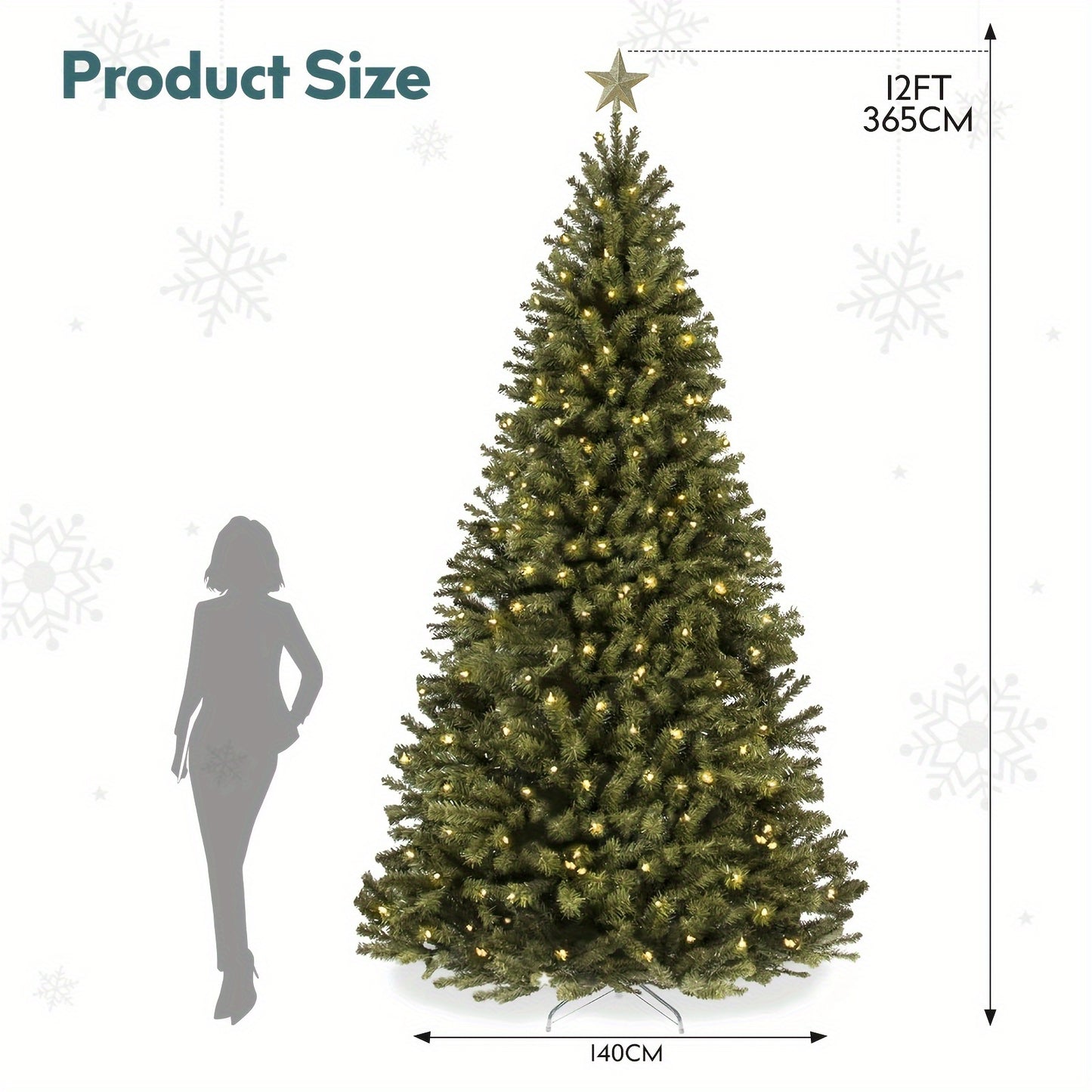 4.5ft/6.5ft/8.5ft - CONTEMPORARY FAUX CASHMERE CHRISTMAS TREE