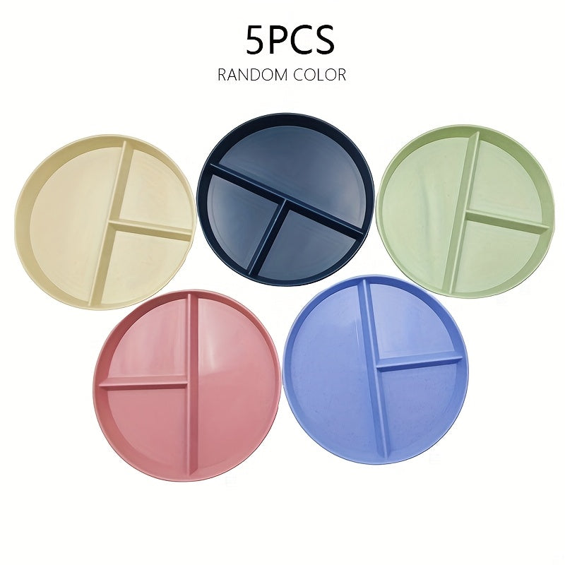 5pcs - SEPARATOR ANTI-FALL DINNER PLATE e/FOOD TRAY