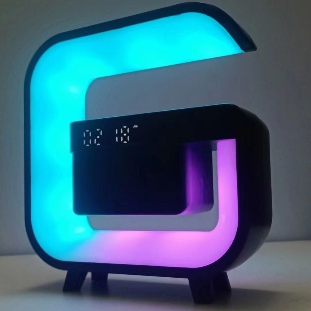 5-In-1 - WIRELESS MUSIC DESK LAMP W/ALARM CLOCK WIRELESS CHARGING