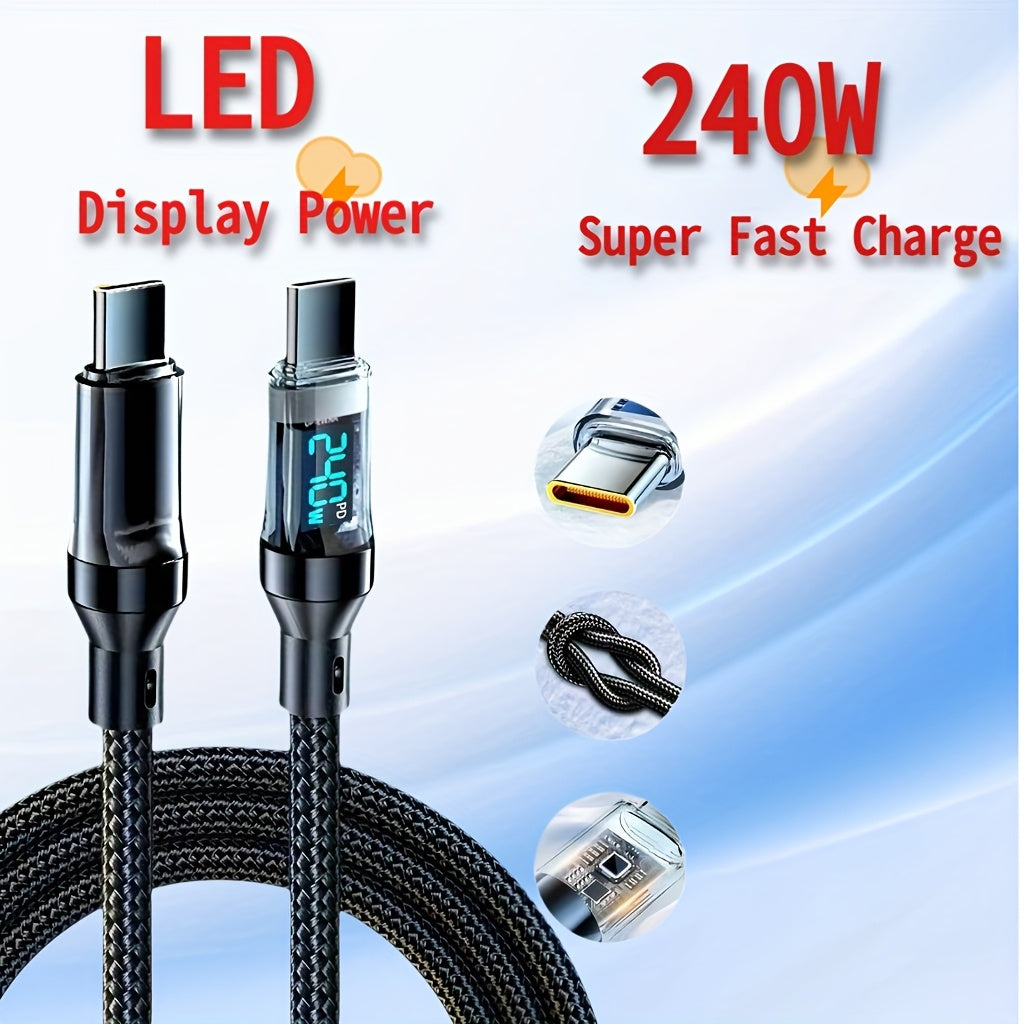 5A, 80W - SUPER FAST CHARGING USB-C W/LED REAL TIME DISPLAY