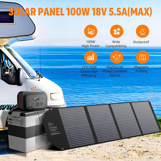 100W/60W/40W FOLDABLE PORTABLE WATERPROOF SOLAR DC CHARGER W/USB