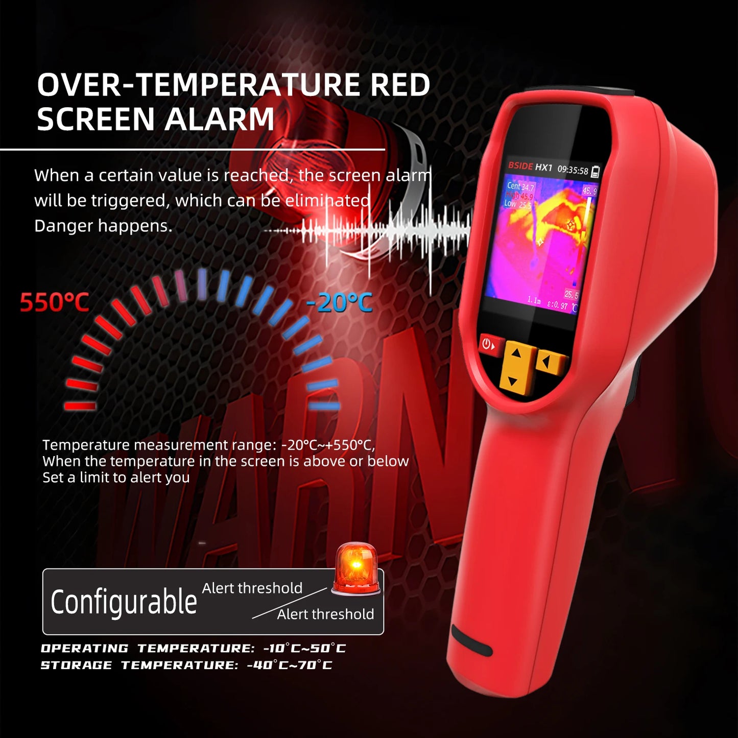 240 X 240 RESOLUTION PROFESSIONAL HANDHELD THERMAL IMAGER CAMERA