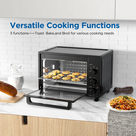 34QT, 1500W - 6-SLICE FAMILY SIZE TOASTER OVEN W/ADJUSTABLE TEMPERATURE