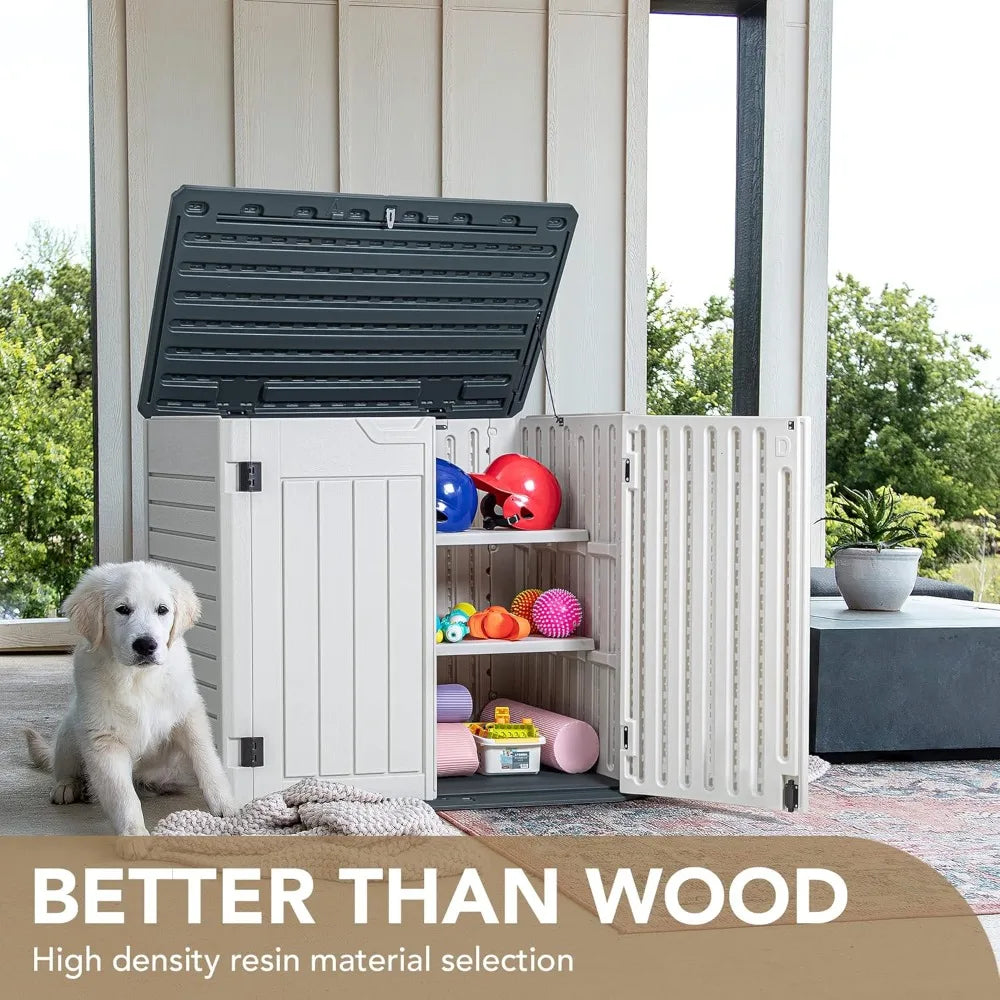 34 Cu ft - HORIZONTAL OUTDOOR STORAGE SHED CABINET