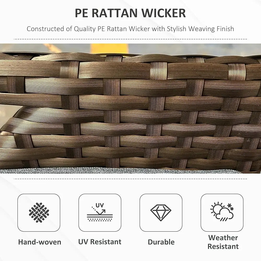 17.75in x 41.25in x 20.25in - 29 -GALLON LARGE WICKER/RATTAN PATIO STORAGE BENCH