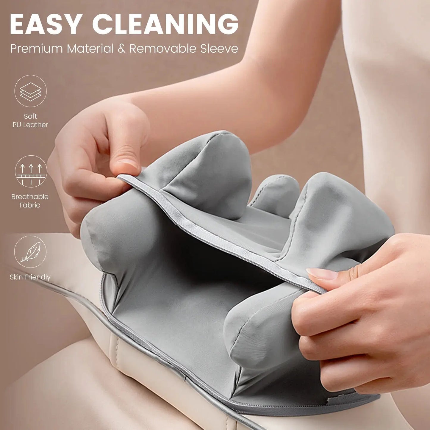RECHARGEABLE ELECTRIC NECK/SHOULDER MASSAGER, HEAT AIR COMPRESSION