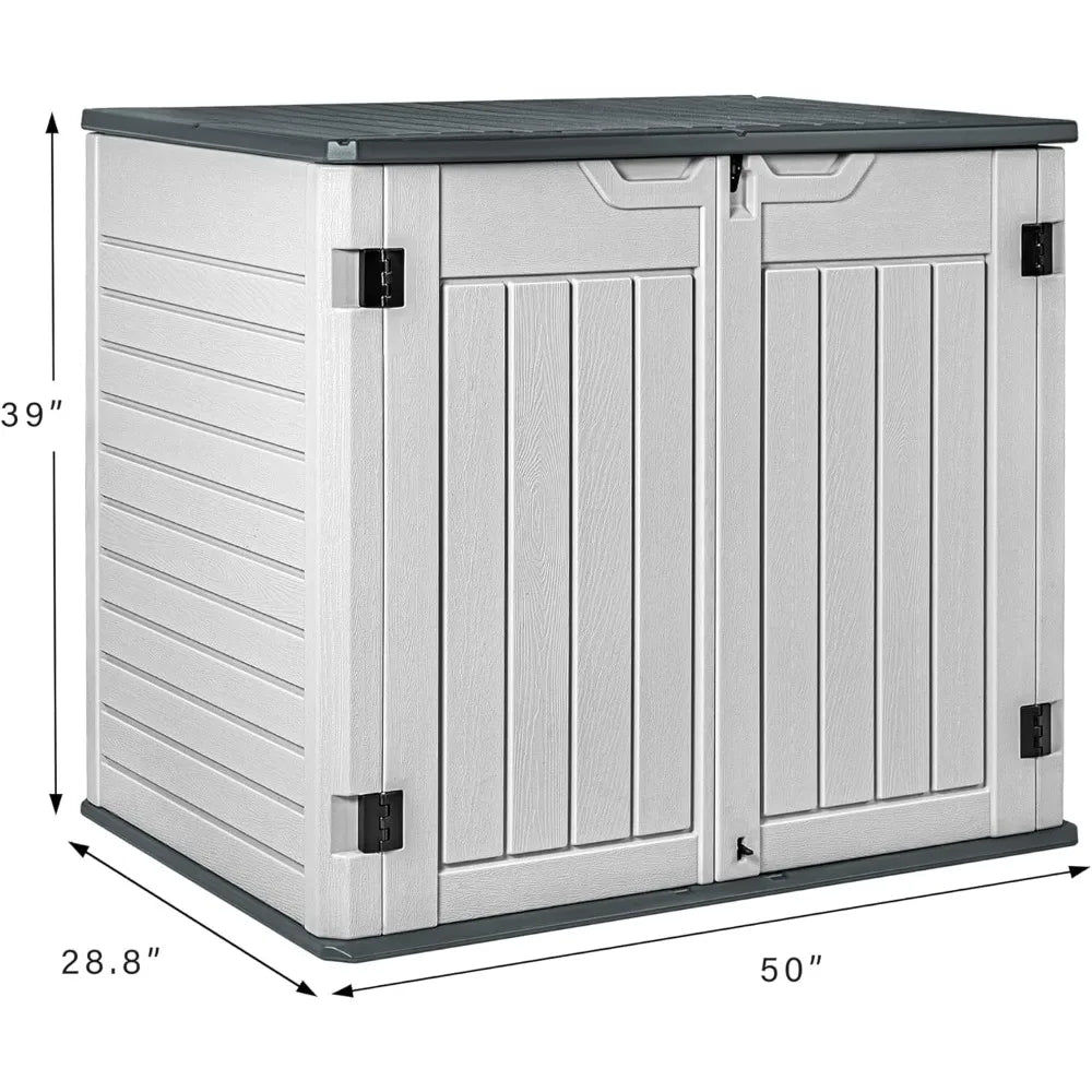 34 Cu ft - HORIZONTAL OUTDOOR STORAGE SHED CABINET