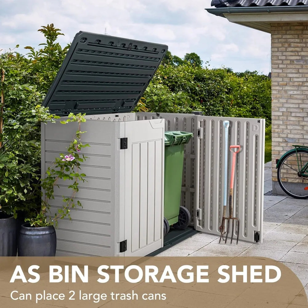 34 Cu ft - HORIZONTAL OUTDOOR STORAGE SHED CABINET