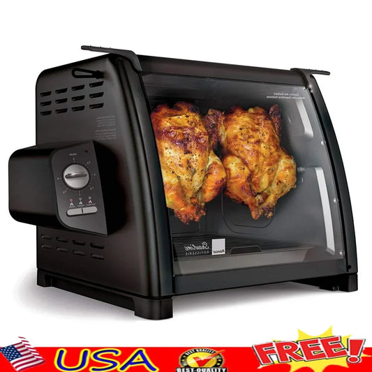 LARGE CAPACITY ROTISSERIE OVEN-COOKING FUNCTIONS W/3 COOKING FUNCTIONS