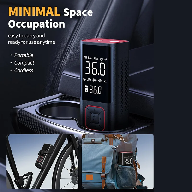 150 psi - CORDLESS PORTABLE AIR COMPRESSOR TIRE INFLATOR