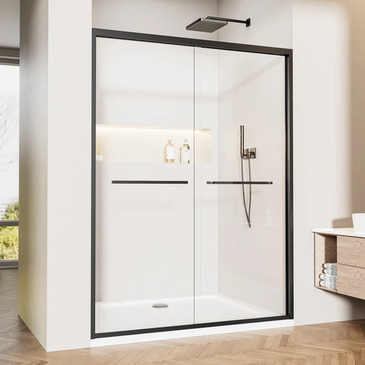 56in - 60in W x 70in H x 8mm TEMPERED GLASS ALUMINUM FRAME BATHROOM SHOWER DOOR