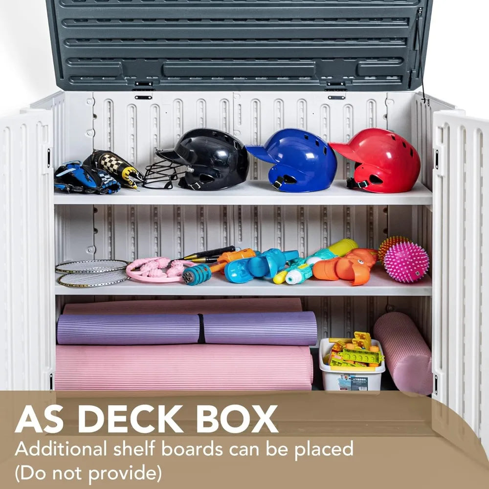 34 Cu ft - HORIZONTAL OUTDOOR STORAGE SHED CABINET