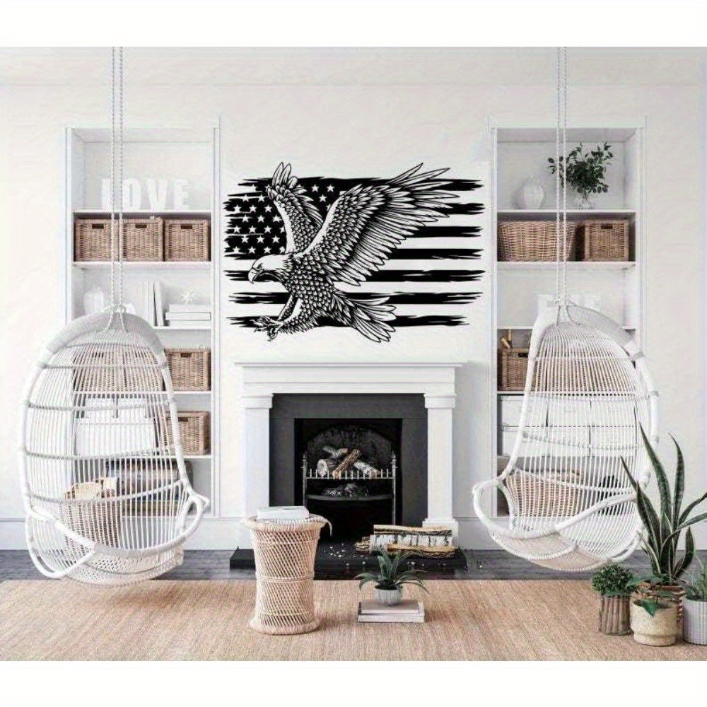 AMERICAN BALD EAGLE HANGING METAL WALL ART