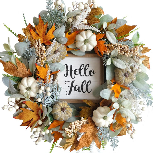 18" - CLASSIC AUTUMN/FALL/THANKSGIVING FRONT DOOR WEATHS