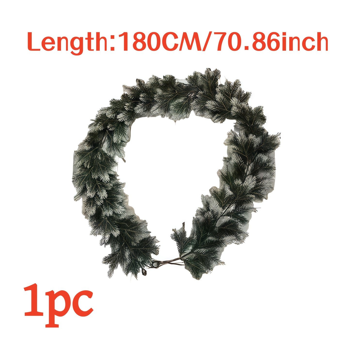 6ft - CLASSIC ARTIFICIAL CHRISTMAS SNOWFLAKE PINE BRANCH VINE