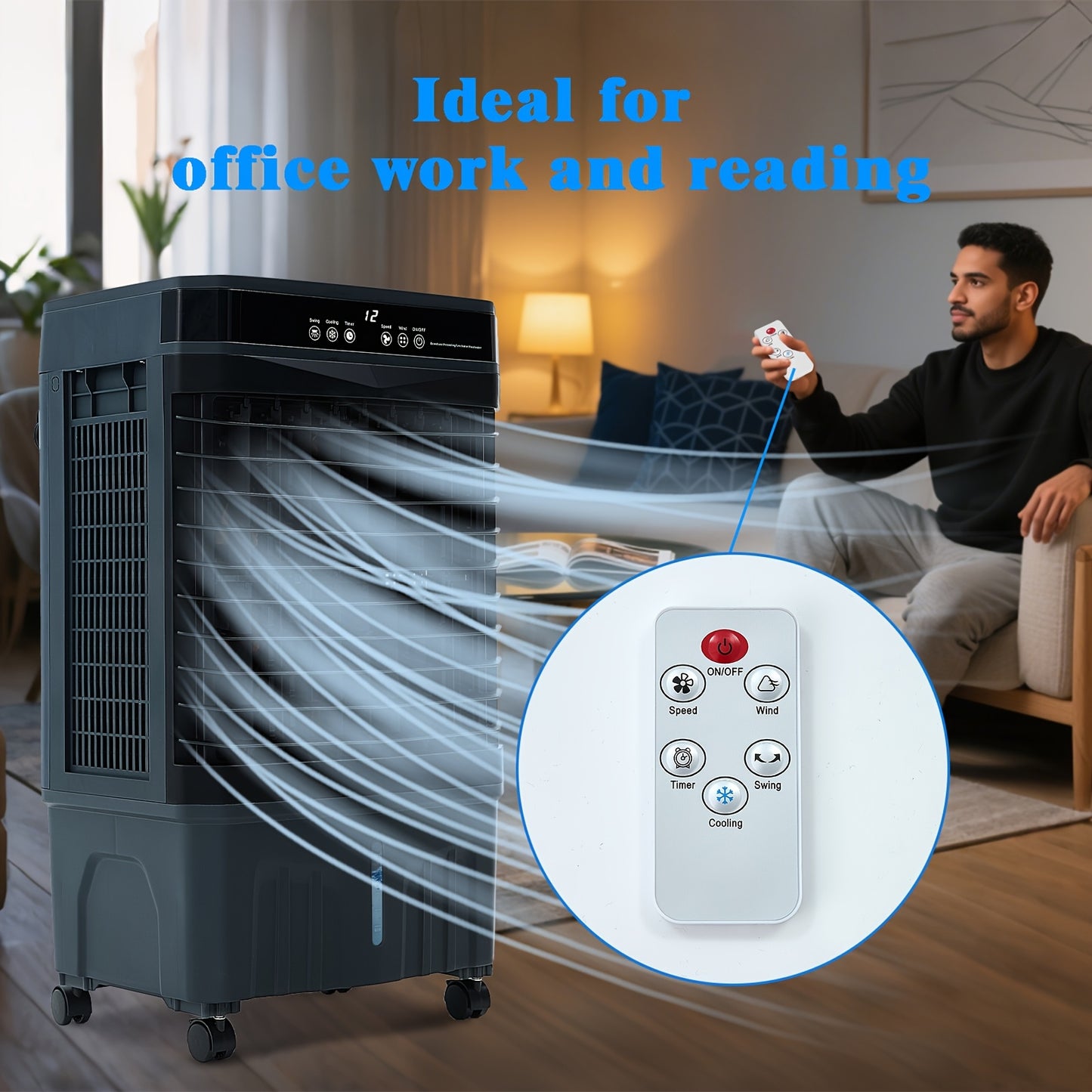 14,000 BTU PORTABLE QUIET AIR CONDITIONER W/REMOTE WINDOWLESS