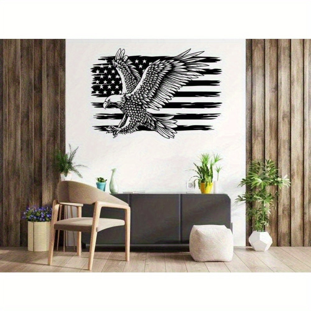 AMERICAN BALD EAGLE HANGING METAL WALL ART