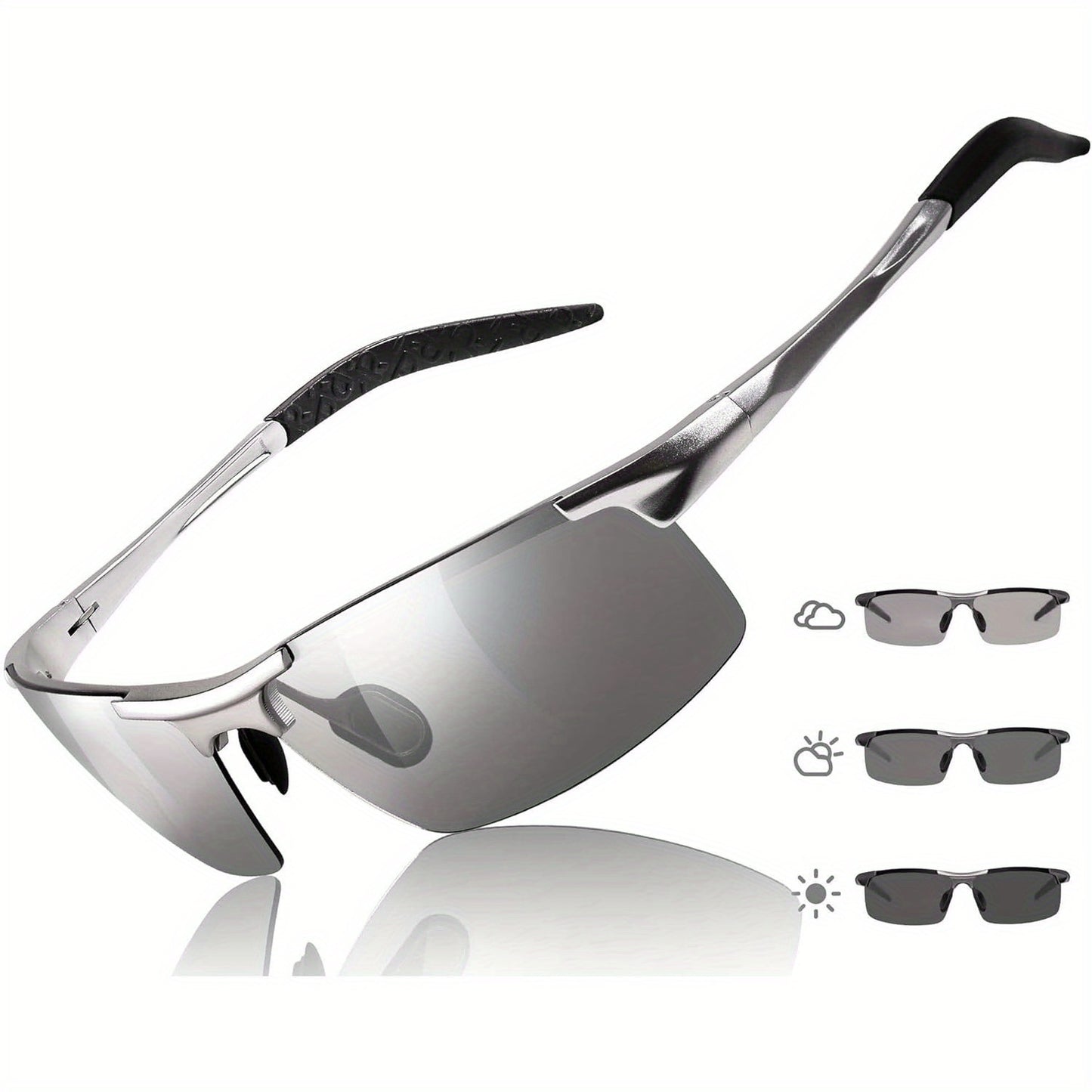PHOTOCHROMIC POLARIZED MEN'S SUNGLASSES UV400 PROTECTION