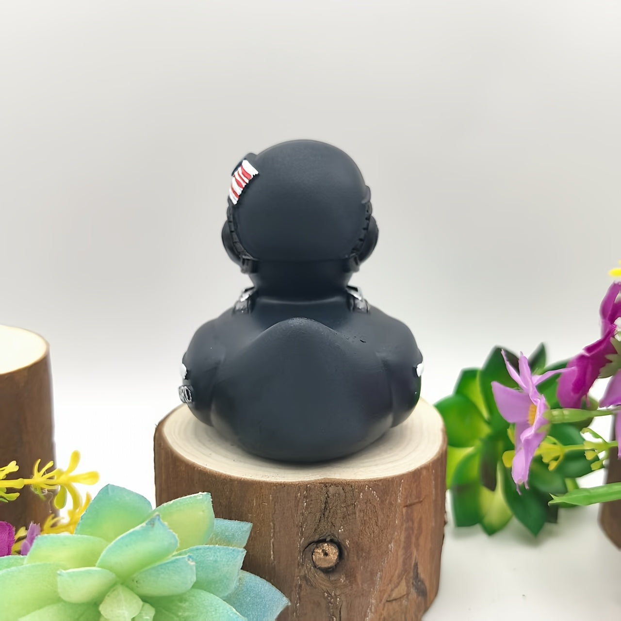 PATRIOTIC U.S. COAST GUARD MILITARY DUCK FIGURINE