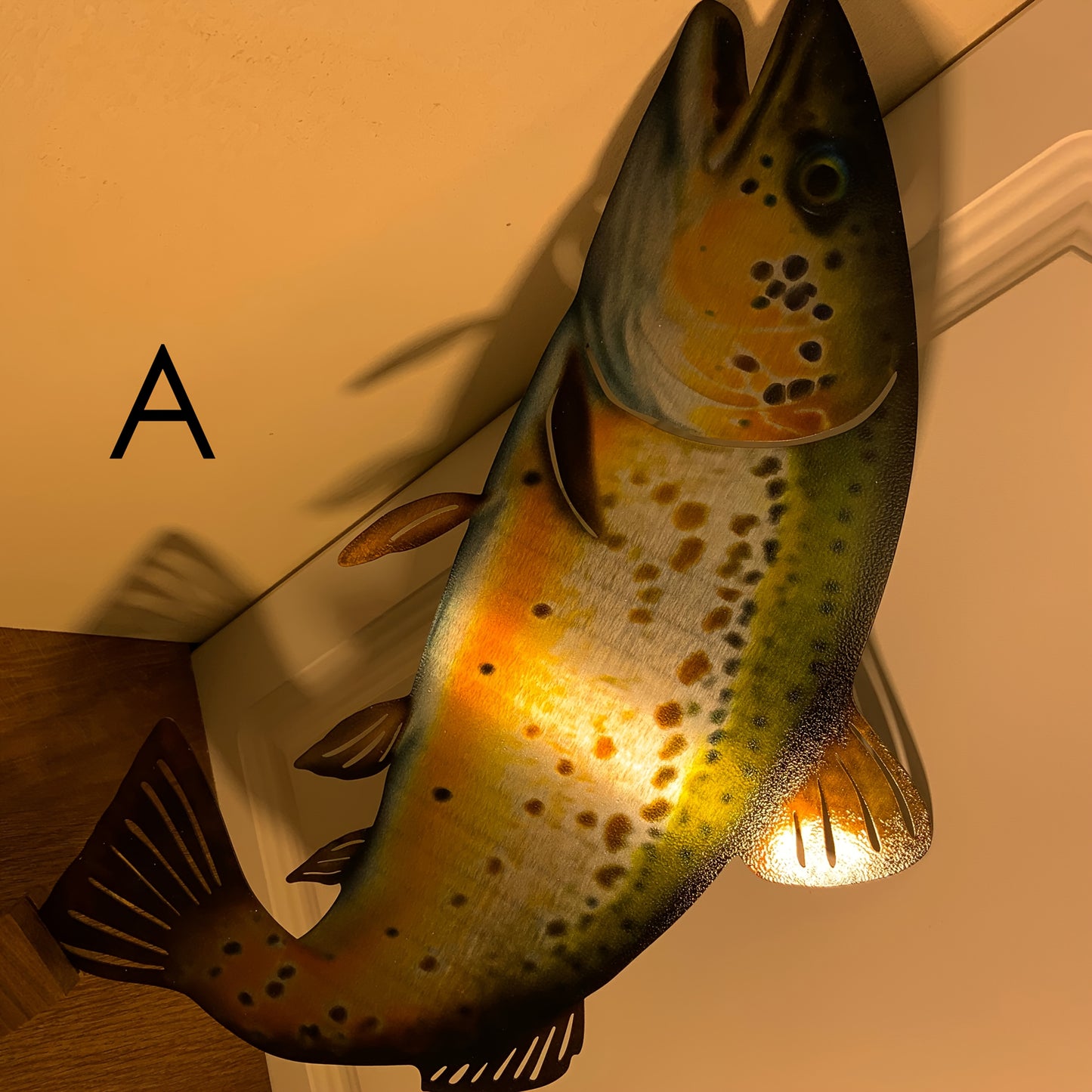 1pc - DECORATIVE RUSTIC METAL FISH WALL ART