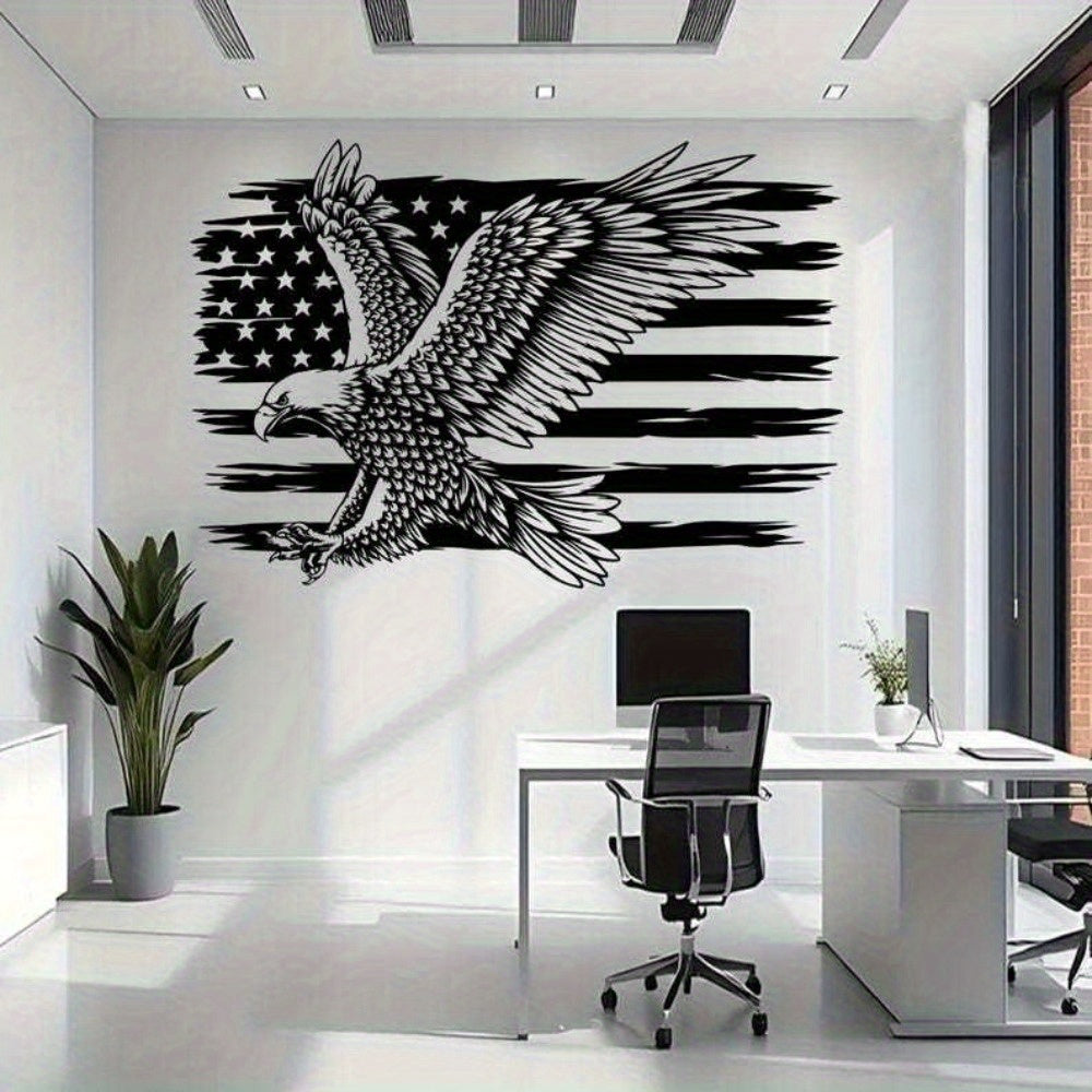 AMERICAN BALD EAGLE HANGING METAL WALL ART