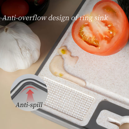 1pc - DUAL SIDED STAINLESS STEEL CUTTING BOARDS W/BUILT-IN SHARPENER
