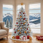 9ft - SNOW FLOCKED ARTIFICIAL CHRISTMAS TREE w/2,094 BRANCH TIPS