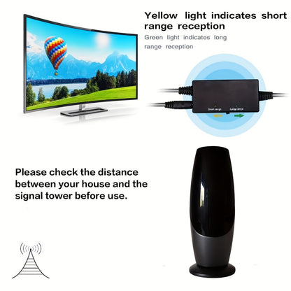 4K 1080P - 350+ MILE RANGE DIGITAL SMART TV ANTENNA W/SIGNAL BOOSTER