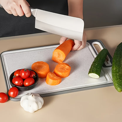 1pc - DUAL SIDED STAINLESS STEEL CUTTING BOARDS W/BUILT-IN SHARPENER