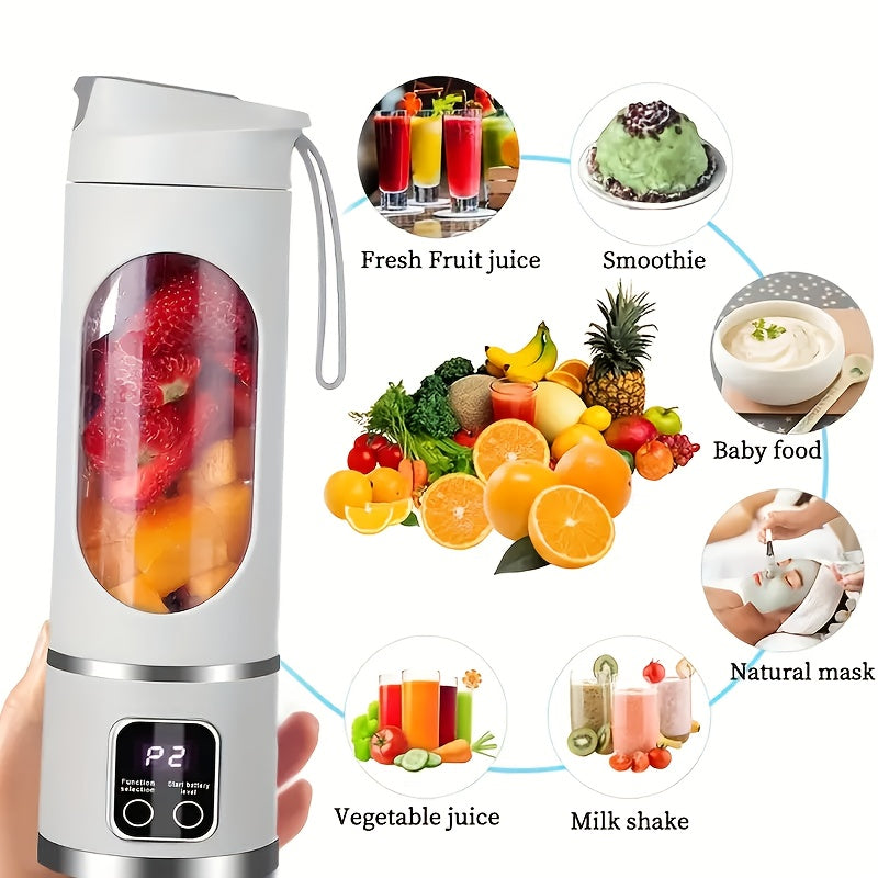 3pcs - PORTABLE MULTIFUNCTION  JUICER W/DIGITAL DISPLAY & USB CHARGING