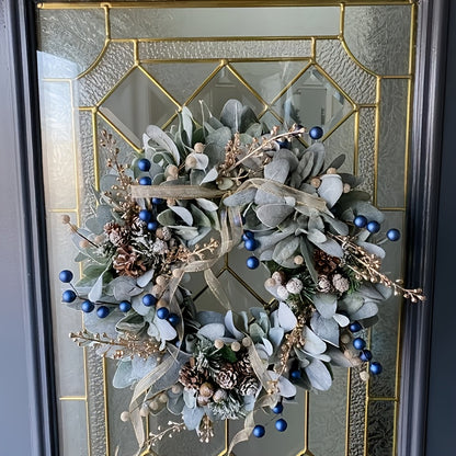 16in - ARTIFICIAL BLUEBERRY & EUCALYPTUS FRONT DOOR WREATHS