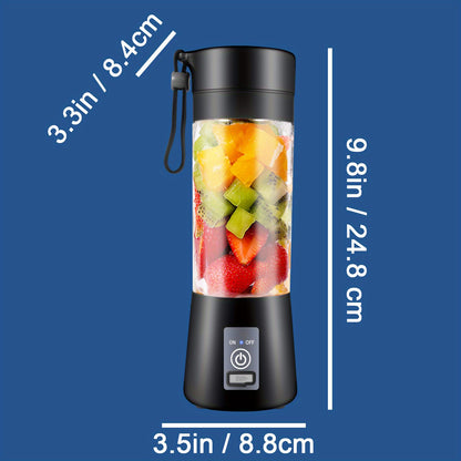 380ml - PORTABLE FOOD GRADE USB BLENDER W/6-STAINLESS STEEL BLADES
