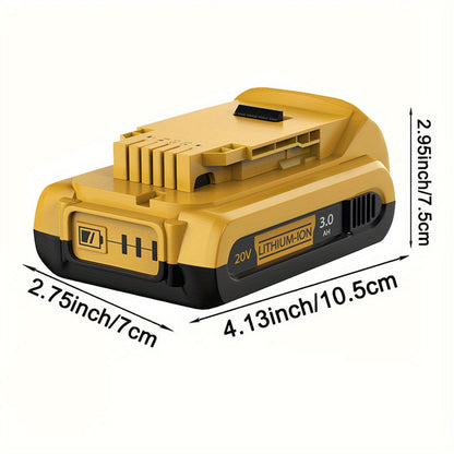 2-Pack - 20V MAX BATTERY 3.0-Ah, REPLACEMENT BATTERIES