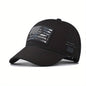 CAMOUFLAGED USA FLAG  SOFT TOP BASEBALL CAP