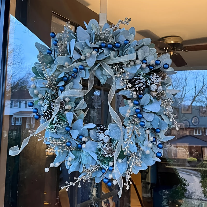 16in - ARTIFICIAL BLUEBERRY & EUCALYPTUS FRONT DOOR WREATHS