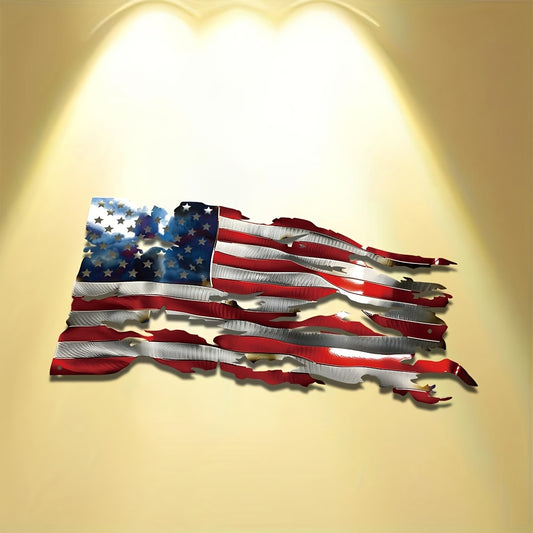 1pc - 15.75in x 7.63 in - AMERICAN PATRIOTIC METAL WALL ART|