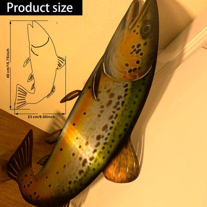 1pc - DECORATIVE RUSTIC METAL FISH WALL ART