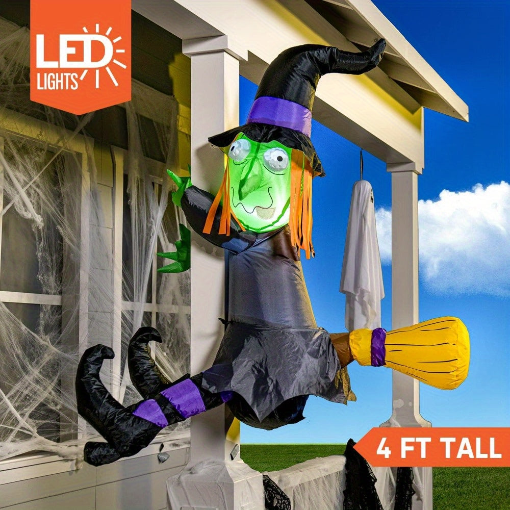 4ft - OUTDOOR INFLATABLE HALLOWEEN WITCH W/BUILT-IN LIGHTS